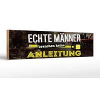 Femer Targa in legno con scritta 46 x 10 cm, motivo: veri uomini non hanno bisogno di istruzioni