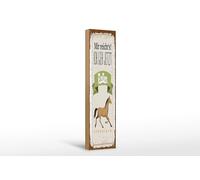 Femer Targa in legno con scritta in lingua tedesca "mir reicht´s ich geh jetzt equitazione"