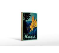 Femer Targa in legno da viaggio, 12 x 18 cm, visita la resina, la più bella montagna