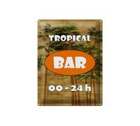 Femer Targa in metallo, 30 x 40 cm, tropical bar, 00-24 h