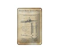 Femer Targa in metallo brevetto, 12 x 18 cm, design per un supporto per timone