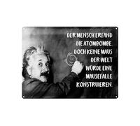 Femer Targa in metallo citazione 30 x 40 cm Einstein targa atomica e trappola per topi