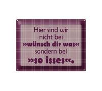 Femer Targa in metallo con scritta 30 x 40 cm nicht bei wünsch Dir was sondern so isses Deko
