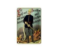 Femer Targa in metallo con scritta in lingua tedesca, 12 x 18 cm, siamo pronti a salvare e cancellare in qualsiasi momento