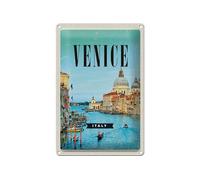 Femer Targa in metallo da viaggio 20 x 30 cm Venezia Venice Italy Mare Vacanze Decorazione Targa Tin Sign