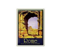 Femer Targa in metallo da viaggio 30 x 40 cm Roma Italy Par le train de luxe ROME EXPRESS Decorazione