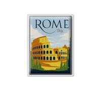 Femer Targa in metallo Viaggio 30 x 40 cm Roma Italy Colosseo Decorazione Targa