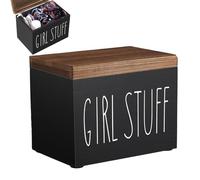 Feminine Stuff Organizer, Holder Case, Sanitary Storage with Secure Lid, Box with Compact Design, Vanity Countertop Storage Modern Style, Daily Supplies for Bedroom Living Room