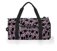Feminism Is Cancer - Borsa da palestra divertente con scomparto per scarpe, borsone da viaggio, weekender, pernottamento, yoga
