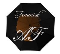Feminist Ombrello da viaggio pieghevole a 3 pieghe per raggi UV, pioggia, antivento, ombrello pieghevole portatile divertente automatico, Modello 29., Automatic