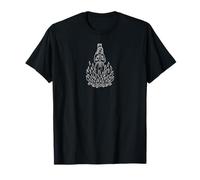 Feminist Witch Burning - Burning Fire - 1600s Style Outline Maglietta