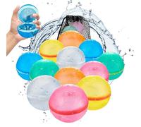 FemKey 6 Pezzi Palloncini Acqua Riutilizzabili, Palloncini D'acqua Facile da Riempire per Bambini, Gavettoni Acqua Autosigillanti Silicone Colorato per Giochi Piscina Giochi Acquatici Spiaggia