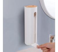 FemKey Porta Dischetti Struccanti, Porta Trucchi Dischetti da Parete, Scatola Organizer per Dischetti con Coperchio Legno, Dispenser per Dischetti di Cotone, Contenitori Dischetti Cotone per Bagno