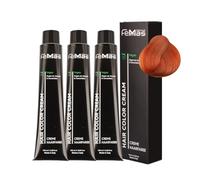 FemMas Colore capelli 3x Biondo Chiaro Rame 8.4 I Crema colorante con olio di Argan, cheratina e ceramidi I Come colorazione permanente o tonalizzazione per risultati di colore luminosi e duraturi I