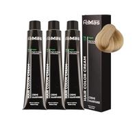 FemMas Colore per Capelli 3x Biondo Chiaro Intenso 10.0 I Crema Colorante con Olio di Argan, Cheratina & Ceramidi I Colorazione o Tintura per Capelli Duratura per Risultati di Colore Radiosi I 100 ml