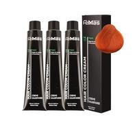 FemMas Colore Per Capelli 3x Biondo Chiaro Rame Intenso 8.44 I Colore Per Capelli In Crema Con Olio Di Argan, Cheratina & Ceramidi I Colorazione O Tintura Per Capelli Duratura Per Risultati Di Colore