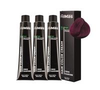 FemMas Colore per capelli 3x Biondo medio viola intenso 7.22 | Colore crema per capelli con olio di argan, cheratina e ceramidi | Colorazione o riflesso per capelli duraturo per risultati di colore