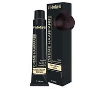 FemMas Colore per capelli marrone chiaro ambra, cioccolato 5.89, crema professionale per capelli con olio di argan, cheratina e ceramidi, colorazione permanente o tinta per risultati luminosi, 100 ml
