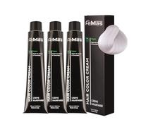 FemMas Pure&Mix - Colore per capelli, 3 perle bianche, crema con olio di argan, cheratina e ceramidi, tintura permanente per capelli o tintura per risultati luminosi, 100 ml