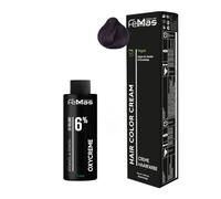 Femmas Set di colori per capelli, marrone chiaro, viola, 5,2, crema per capelli, 100 ml + crema di ossio 100 ml, 6%, colorazione permanente per capelli + sviluppatore, delicato e duraturo, colore per