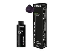 Femmas Set di colori per capelli Violet I Hair Color Cream 100 ml + Oxycreme 100 ml 3% I Colorazione permanente per capelli + sviluppatore, delicato e duraturo, colore per capelli per la casa