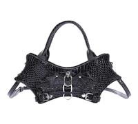Femme Chauve-souris En Cuir Verni Brillant À Main Ceinture Boucle Ardillon À Bandoulière À Dos À Main De Taille