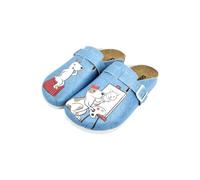 Femme Cuir Vegan Bleu Chaussons - Draw Me Motif