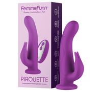 FemmeFunn Pirouette - vibratore premium ricaricabile e radio (viola)