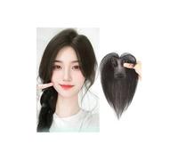 Femmes Cheveux Frangia sottile con fermaglio for capelli, frangia con tempie, fermagli for capelli, frangia curva for uso quotidiano Extension per Capelli(Natural black)
