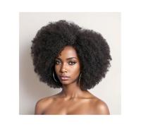 Femmes Cheveux Nere Parrucca Anteriore In Pizzos Afro Corta Capelli Umani Parruccas Capelli Umani 13x4x2 Densità Del 250% In Pizzo Naturale Extension per Capelli