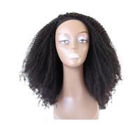 Femmes Cheveux Parrucca afro riccia crespa, capelli umani Remy, senza colla, for donne, adatta ai principianti, colore nero naturale. Extension per Capelli(150%,24inch)
