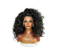 Femmes Cheveux Parrucca Bob Riccia Parrucche Frontali in Pizzo Senza Colla for Capelli Umani Pre-Spennate for Donne Nere Extension per Capelli(20inch)