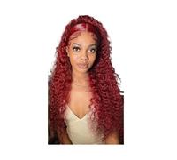 Femmes Cheveux Parrucca Borgogna Parrucche Ricce Crespi Capelli Umani Parrucche 13x4 HD Pizzo Parrucche For Le Donne Extension per Capelli(30inch)