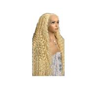 Femmes Cheveux Parrucca frontale in pizzo biondo Parrucca con capelli umani a onde profonde Densità 180% Parrucca frontale in pizzo HD 13x4 for donne Extension per Capelli(28inch)