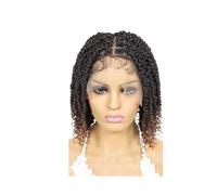 Femmes Cheveux Parrucca in pizzo completo da 12'' con treccia a molla, senza nodi, for donne nere Extension per Capelli(Light golden brown)