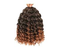 Femmes Cheveux Parrucche all'uncinetto giamaicane da 8 pollici, capelli ricci intrecciati for donne nere, 3 pezzi Extension per Capelli(Dark brown blonde)