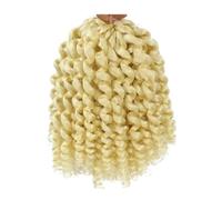 Femmes Cheveux Parrucche all'uncinetto giamaicane da 8 pollici, capelli ricci intrecciati for donne nere, 3 pezzi Extension per Capelli(Blonde)