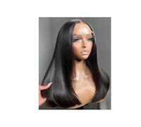 Femmes Cheveux Parrucche anteriori in pizzo dritto for capelli umani Parrucche for capelli umani caschetto corto Parrucche for capelli umani Parrucca anteriore in pizzo nero Parrucche for capelli uman