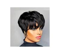 Femmes Cheveux Parrucche for donne Parrucca corta for capelli umani con frangia Parrucca a strati con taglio pixie Capelli umani brasiliani Extension per Capelli