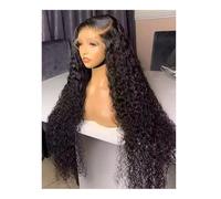 Femmes Cheveux Parrucche frontali in pizzo HD 13x6 con onde profonde, capelli umani pre-pizzicati, densità 200, senza colla, for donne Extension per Capelli(38inch)