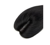 Femmes Cheveux Topper for capelli con base in pizzo svizzero da 10 pollici for donne, pezzo di capelli lisci neri naturali umani da 8x11 cm Extension per Capelli