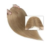 Femmes Cheveux Topper for capelli lisci for donna, parte centrale 8x10 cm Base mono nodo singolo Topper for capelli fatto a mano all'uncinetto con clip nelle estensioni dei capelli umani indiani Exten