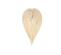 Femmes Cheveux Topper for capelli umani 7X13CM Base in seta Top for parrucchino for donne Pezzi di capelli Clip in Topper Estensioni dei capelli Extension per Capelli(10 inches,Platinum Blonde)