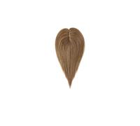 Femmes Cheveux Topper for capelli umani 7X13CM Base in seta Top for parrucchino for donne Pezzi di capelli Clip in Topper Estensioni dei capelli Extension per Capelli(12 inches,Light Brown)