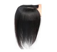 Femmes Cheveux Topper for capelli umani con base in seta for calvizie a macchia, parte centrale, frangia laterale, parrucca parziale in pizzo dritto con capelli umani, 3 clip in extension for capelli