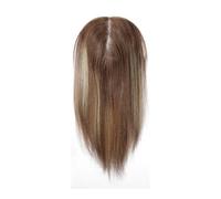 Femmes Cheveux Topper for capelli umani da 14 pollici con base in pizzo mono, pezzi di capelli castani naturali for donne con capelli diradati Extension per Capelli