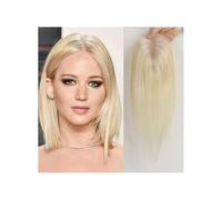 Femmes Cheveux Topper for capelli umani Remy da 12 pollici for donne, toppers for capelli annodati a mano da 4X3,5 pollici con base in pizzo svizzero Extension per Capelli(Blonde)