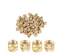 Femmina Dadi 100/10 PCS Hot Melt Filettatura Zigrinata Inserto In Ottone Dado M1/M1.2/M1.4/M2/M2.5/M3/M4/M5/M6/M8 Inserti di Incorporamento Filettati Femmina(Length 9mm,M3(OD 4.2mm)40pcs)