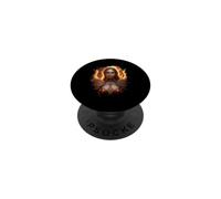 Femminile Angelo di fuoco con fiamme dell'inferno PopSockets PopGrip Adesivo