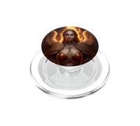 Femminile Angelo di fuoco con fiamme dell'inferno PopSockets PopGrip per MagSafe